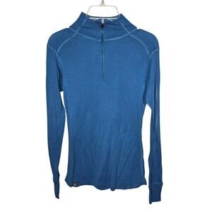 Blue Women's Quarter-Zip Sweater